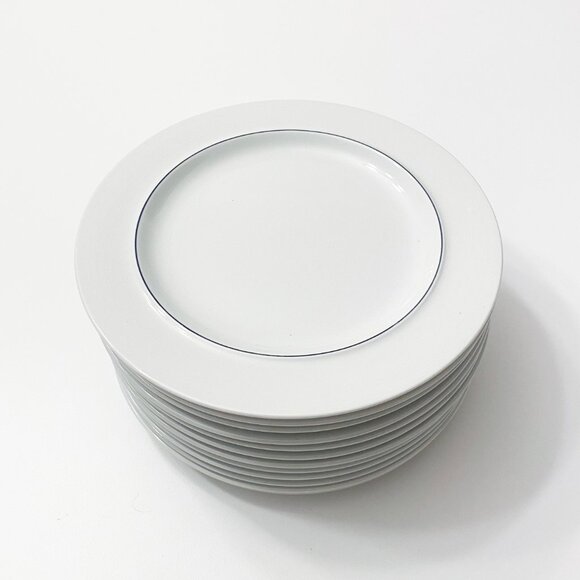12 x Royal Copenhagen Blåkant Blue Line – Salad plates Salattallerken No 3068 - Picture 10 of 12